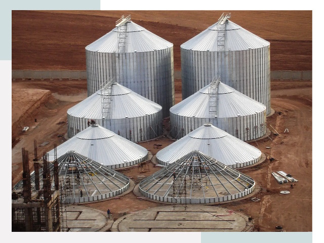 Строительство зерновых силосов в Сатке