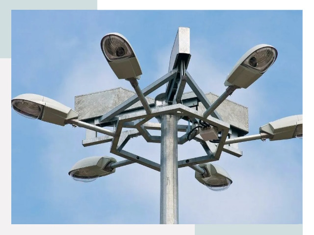 Монтаж осветительных мачт в Сатке