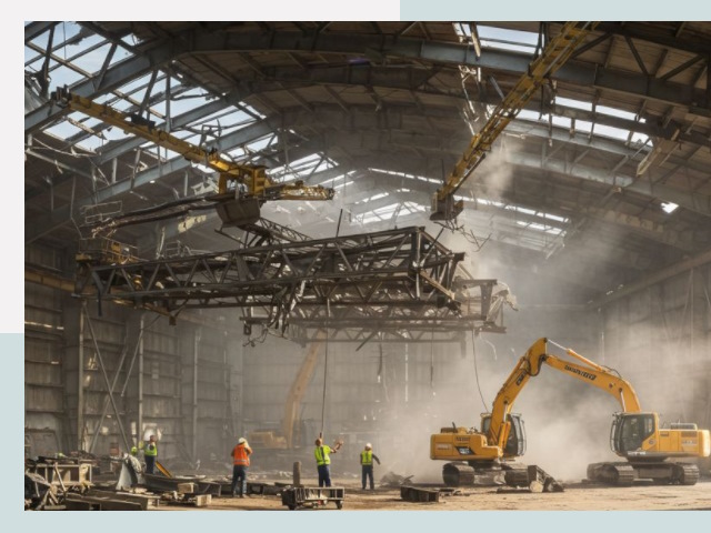 Демонтаж ангаров в Сатке от 621 руб. за м²